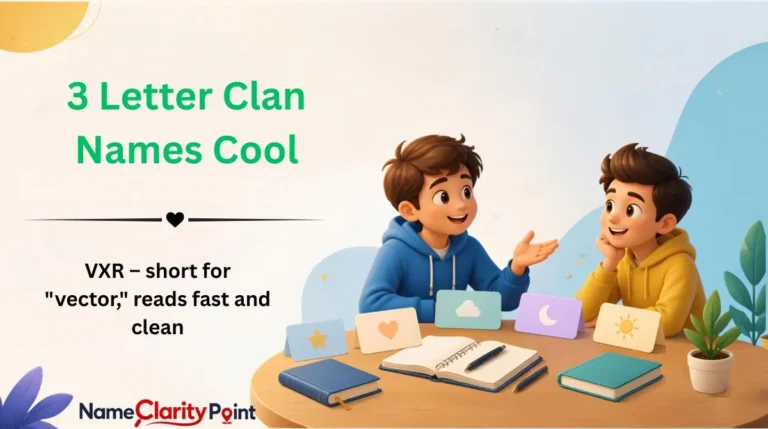 3 Letter Clan Names Cool