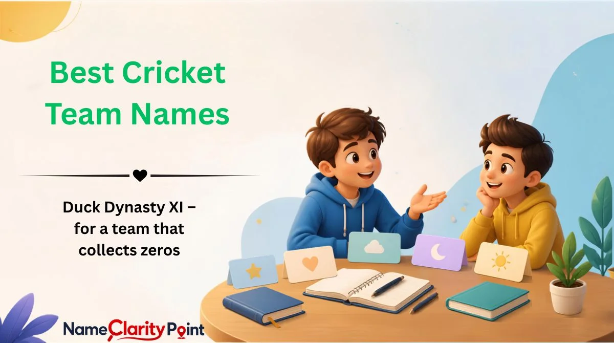 Best Cricket Team Names