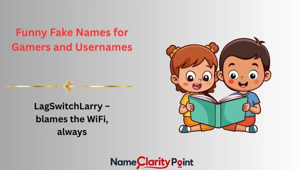 Funny Fake Names for Gamers and Usernames