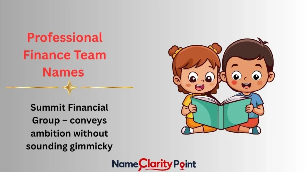Professional Finance Team Names