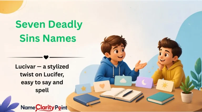 Seven Deadly Sins Names