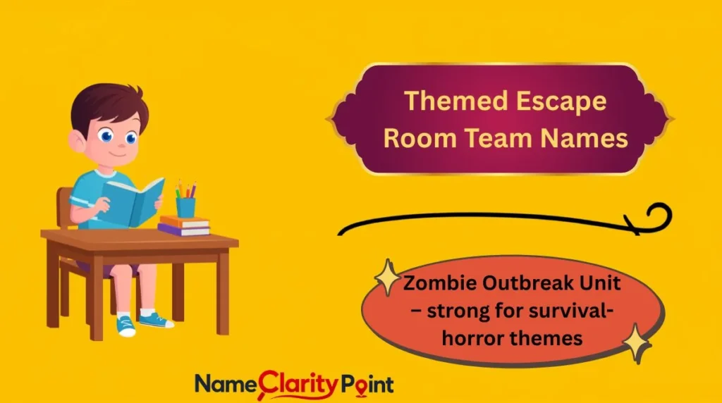 Themed Escape Room Team Names