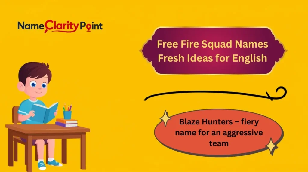 Free Fire Squad Names Fresh Ideas for English