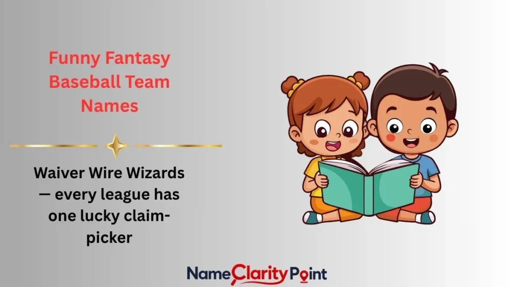 Funny Fantasy Baseball Team Names