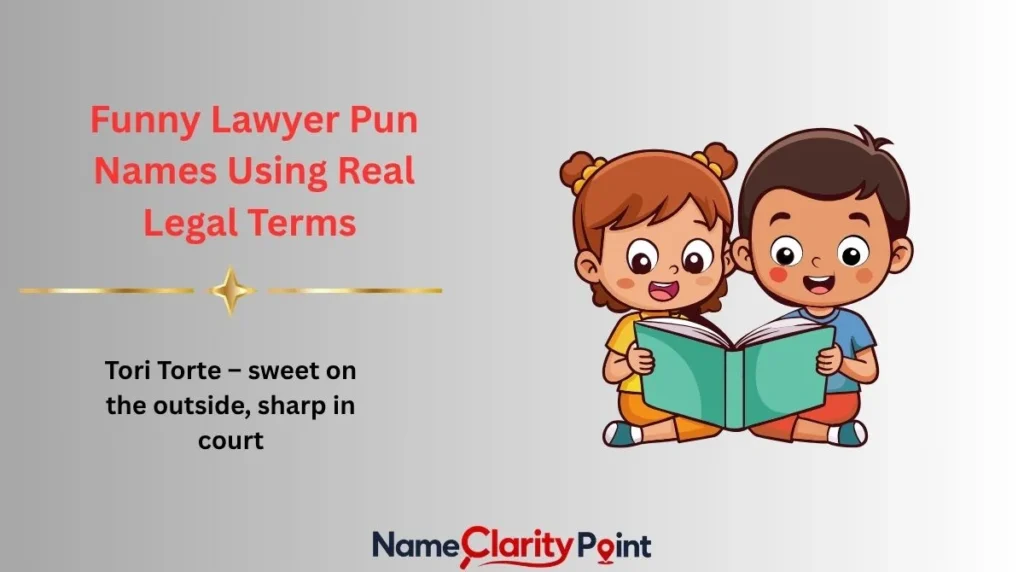 Funny Lawyer Pun Names Using Real Legal Terms