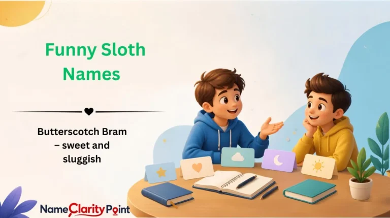 Funny Sloth Names