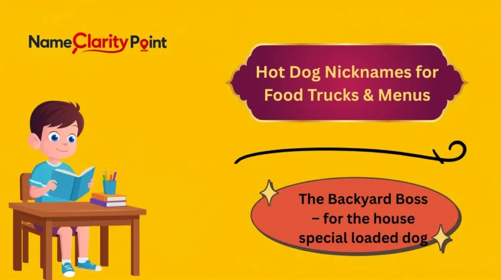 Hot Dog Nicknames for Food Trucks & Menus