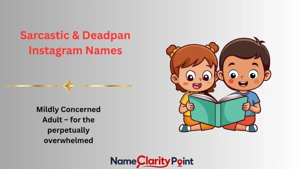 Sarcastic & Deadpan Instagram Names